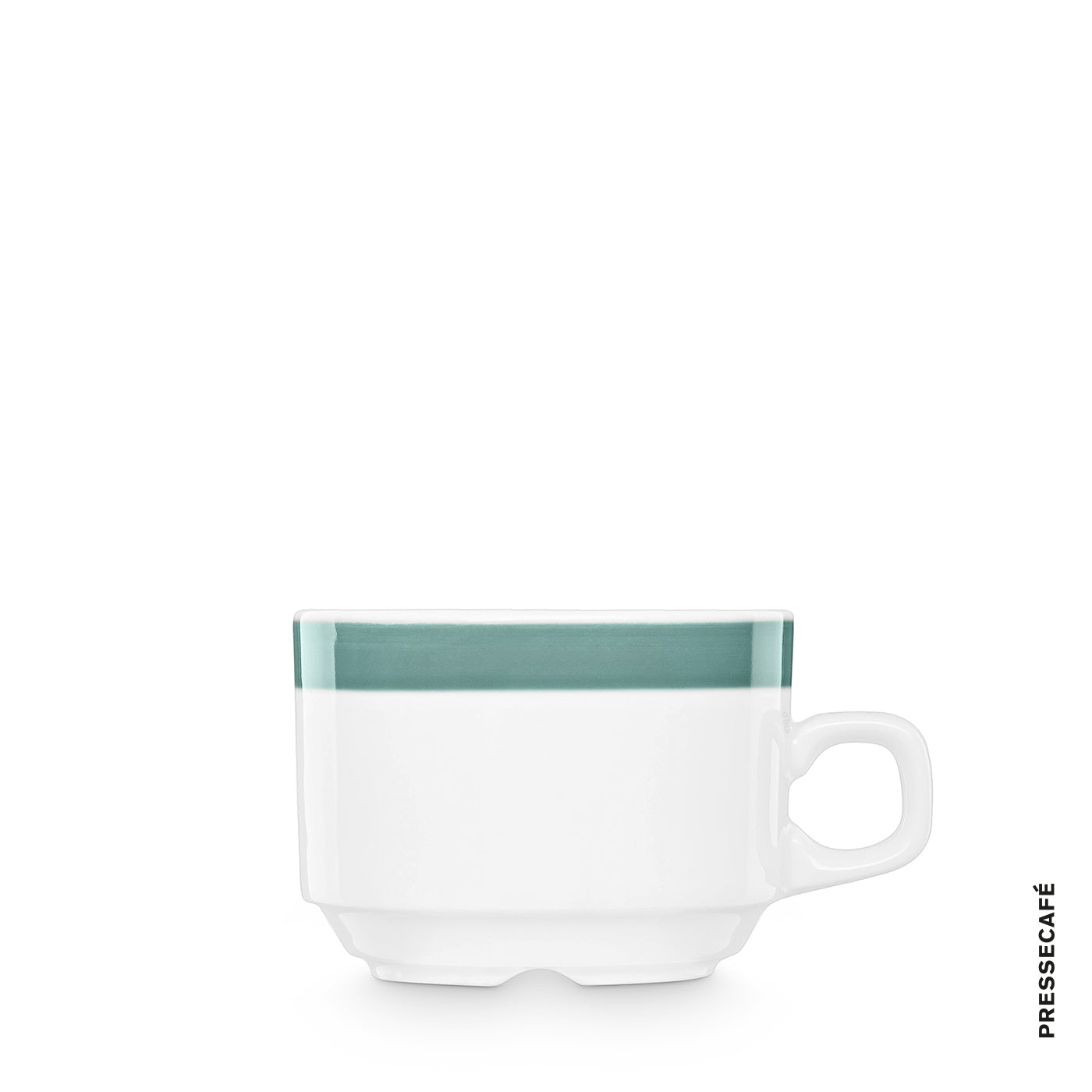 RATIONELL Tasse aus der DDR von Colditz: mit grünem Streifen