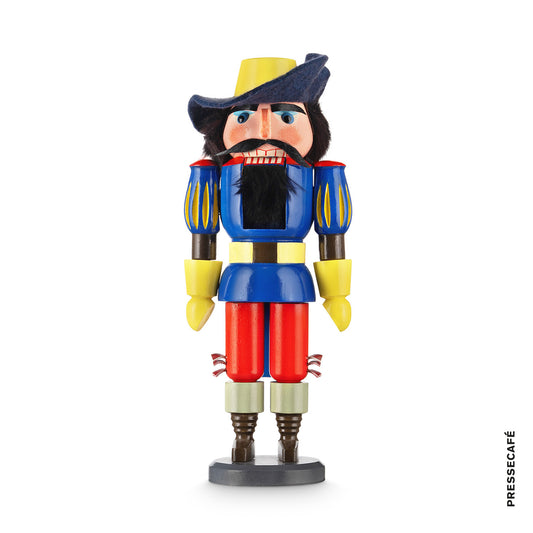 Nussknacker aus Holz, VEB Vero Olbernhau, blauer Offizier, DDR