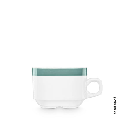 RATIONELL Tasse aus der DDR von Colditz: mit grünem Streifen